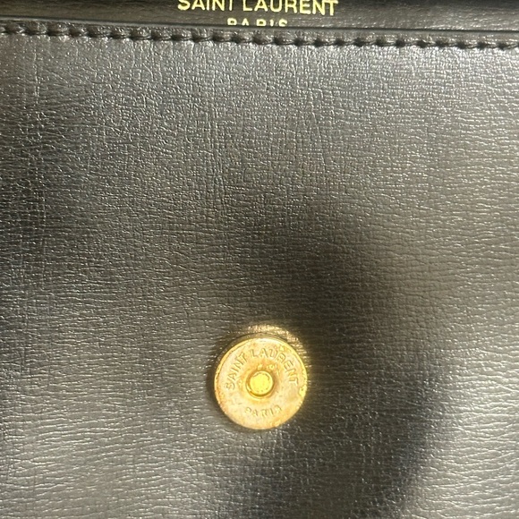 Saint Laurent YSL Sunset Leather Black Gold Hardware Crossbody Bag AUTHENTIC - Picture 9 of 10